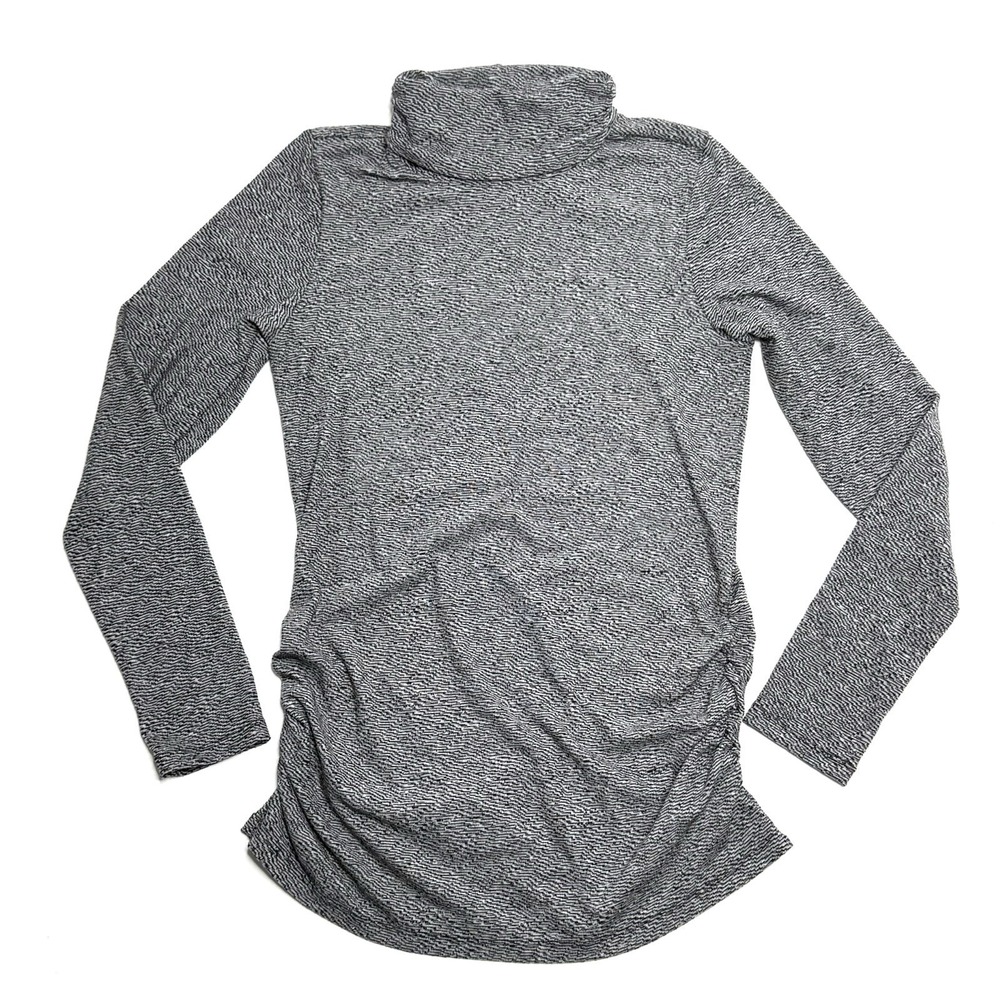 Kozan‎ Gray Tunic Top Turtleneck Stretch Artsy Lagenlook Boho Womens Size Medium